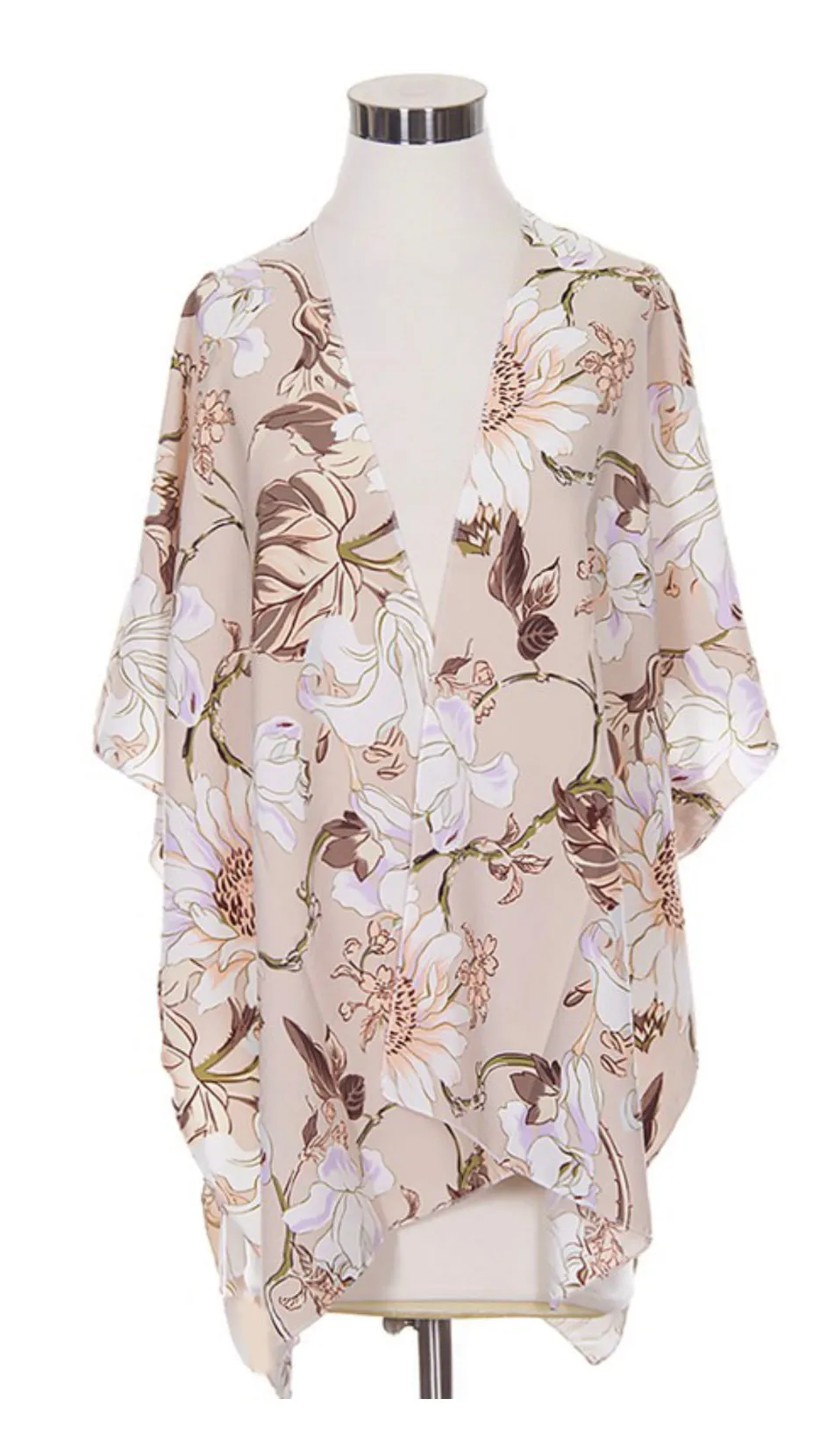 Lily of the Valley Kimono in Beige