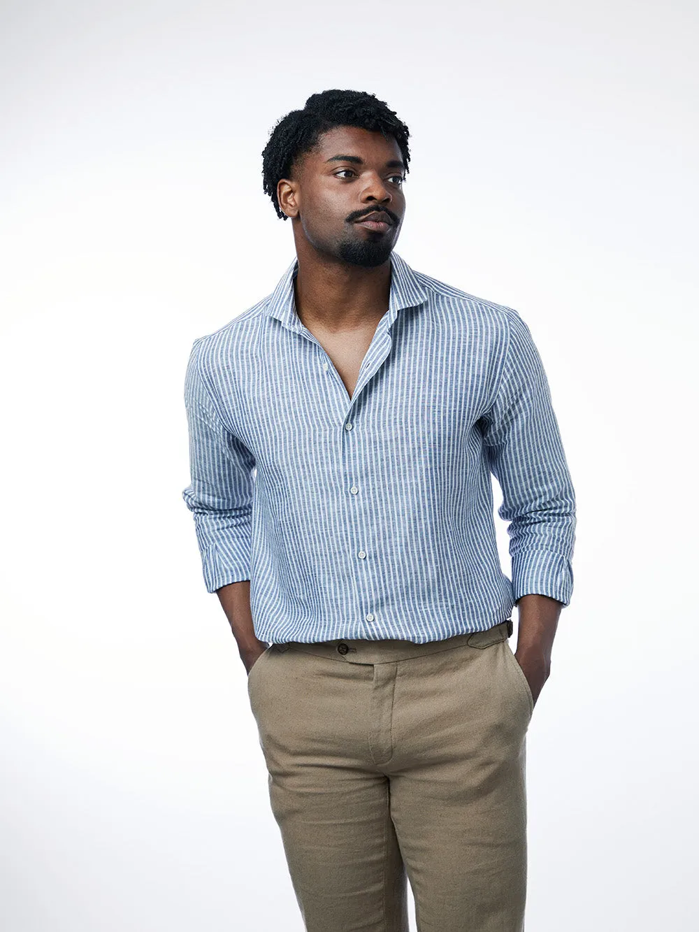 Linen Shirt Bellerive Navy