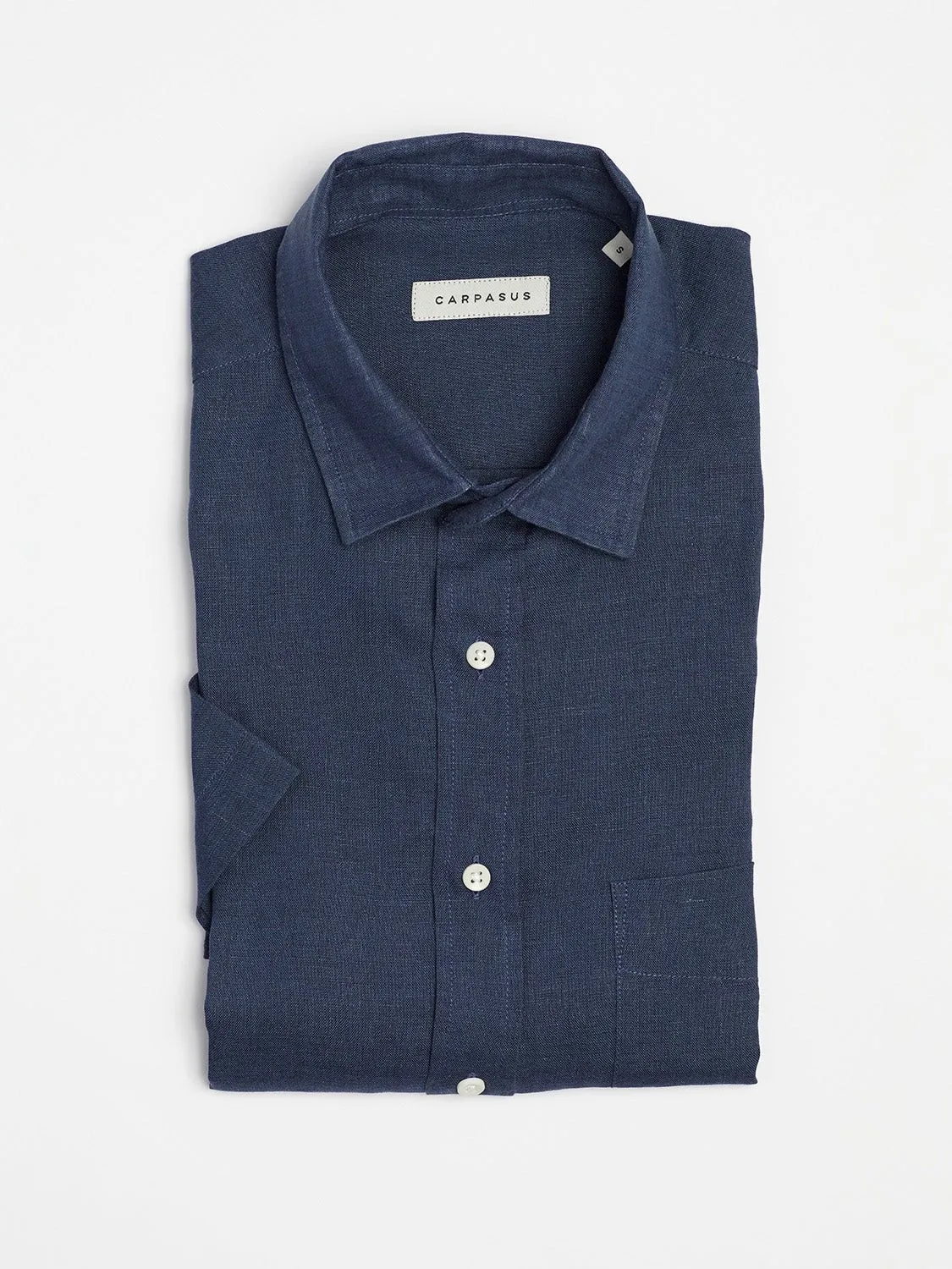 Linen Shirt Short Lido Navy