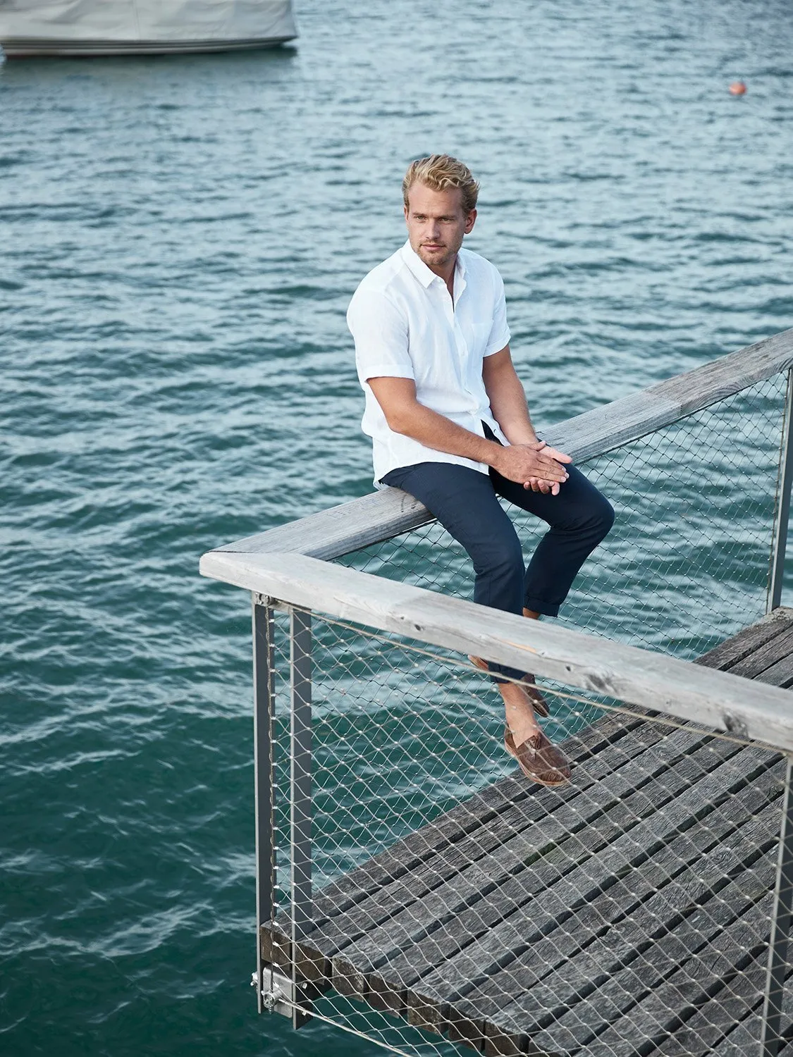 Linen Shirt Short Lido White