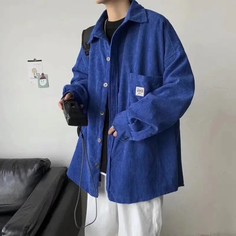 Long Sleeve Oversized Corduroy Shirt