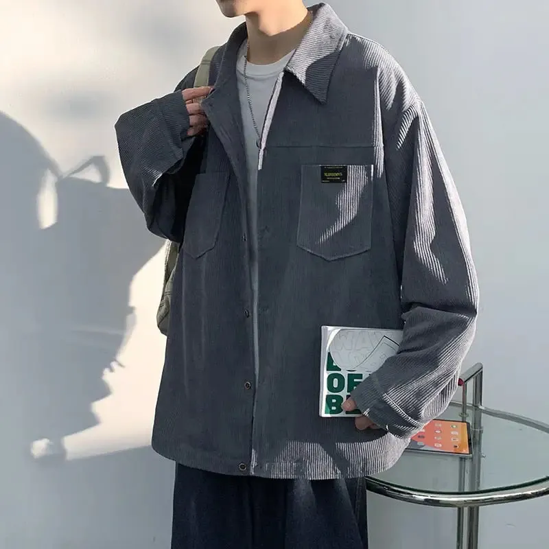 Long Sleeve Oversized Corduroy Shirt