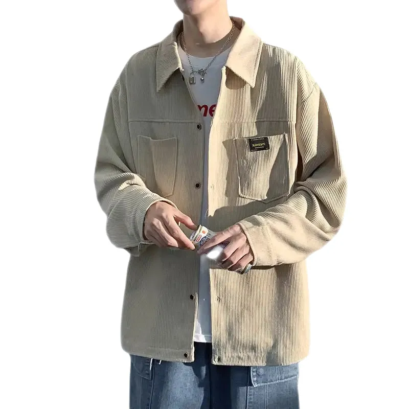 Long Sleeve Oversized Corduroy Shirt