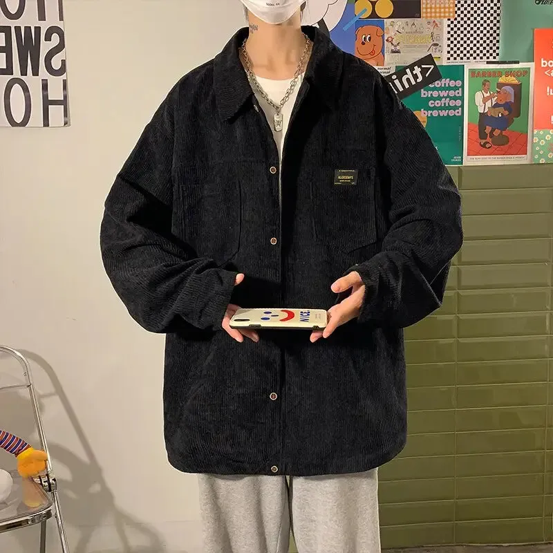 Long Sleeve Oversized Corduroy Shirt