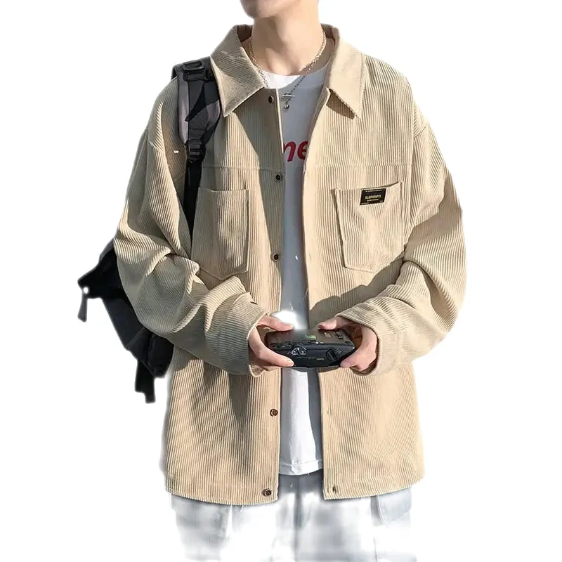 Long Sleeve Oversized Corduroy Shirt