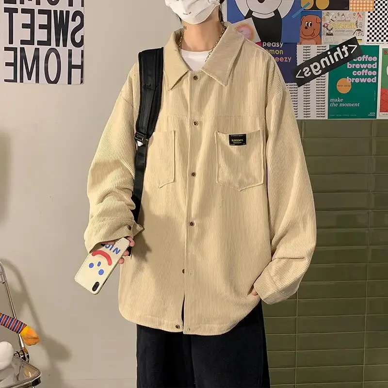 Long Sleeve Oversized Corduroy Shirt