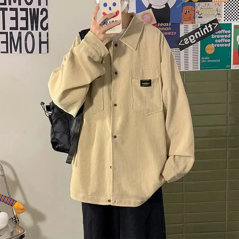 Long Sleeve Oversized Corduroy Shirt