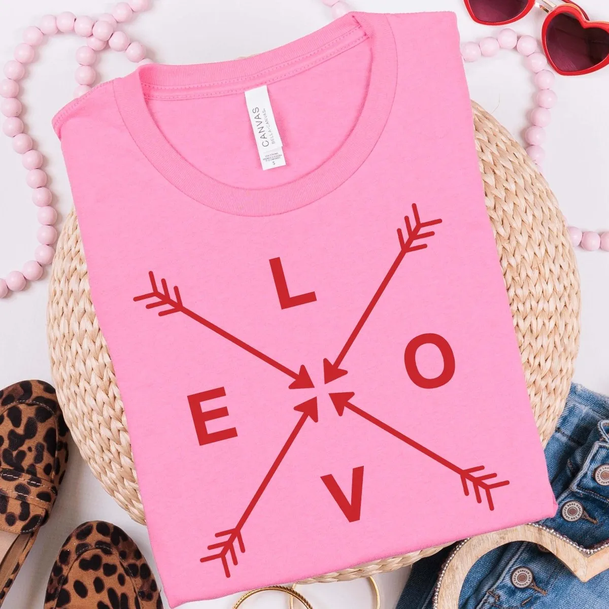 Love Arrows Red Wholesale Tee