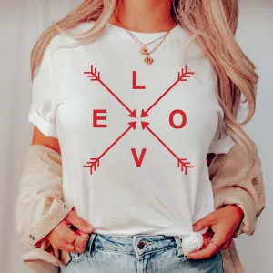 Love Arrows Red Wholesale Tee