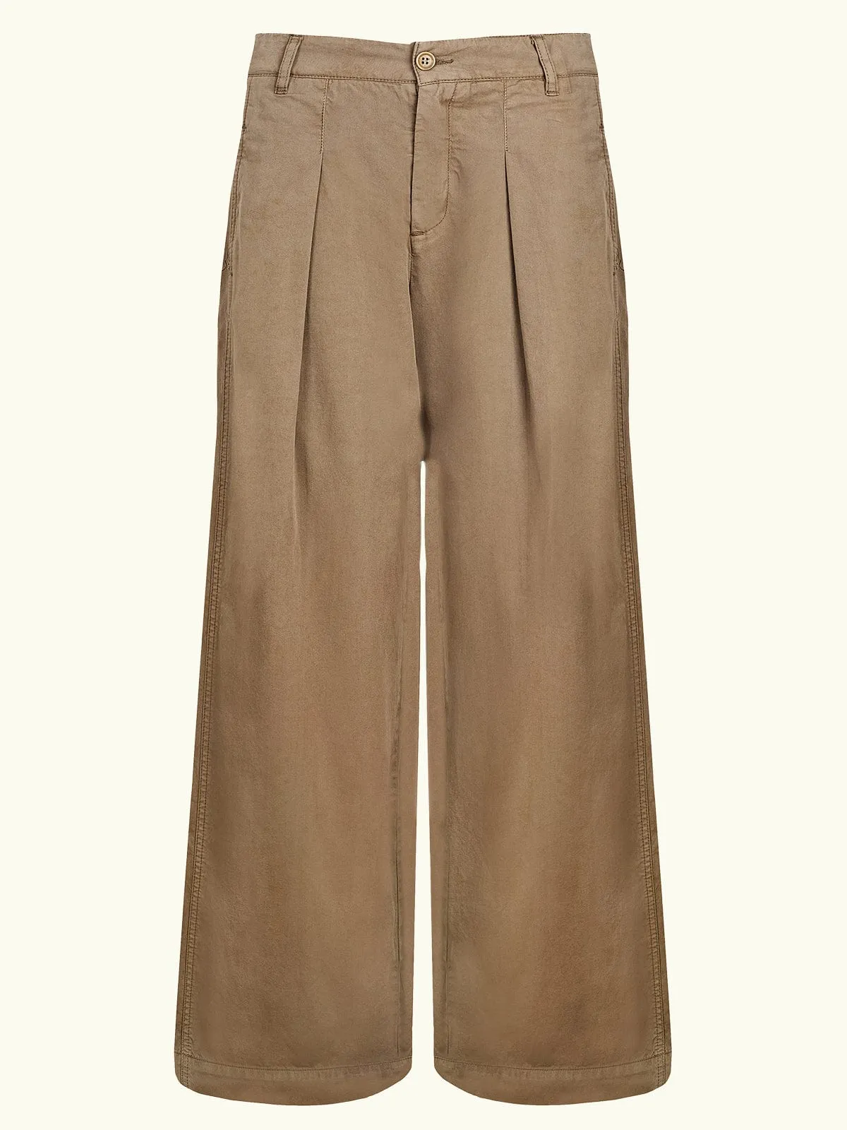 Luca Wide Trouser - Taupe
