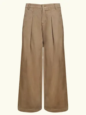 Luca Wide Trouser - Taupe