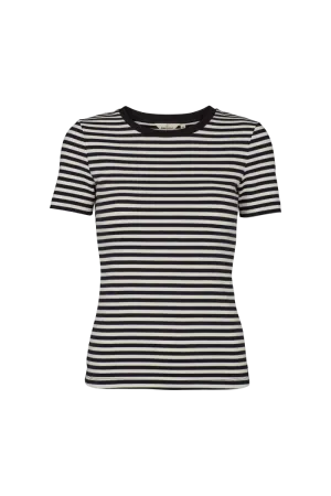 Ludmilla O-Neck - Whisper White/ Black/ Black Trim