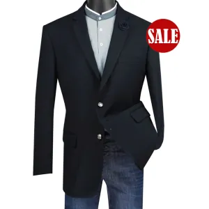 Luxurious Men's Regular-Fit Dress Blazer - Black