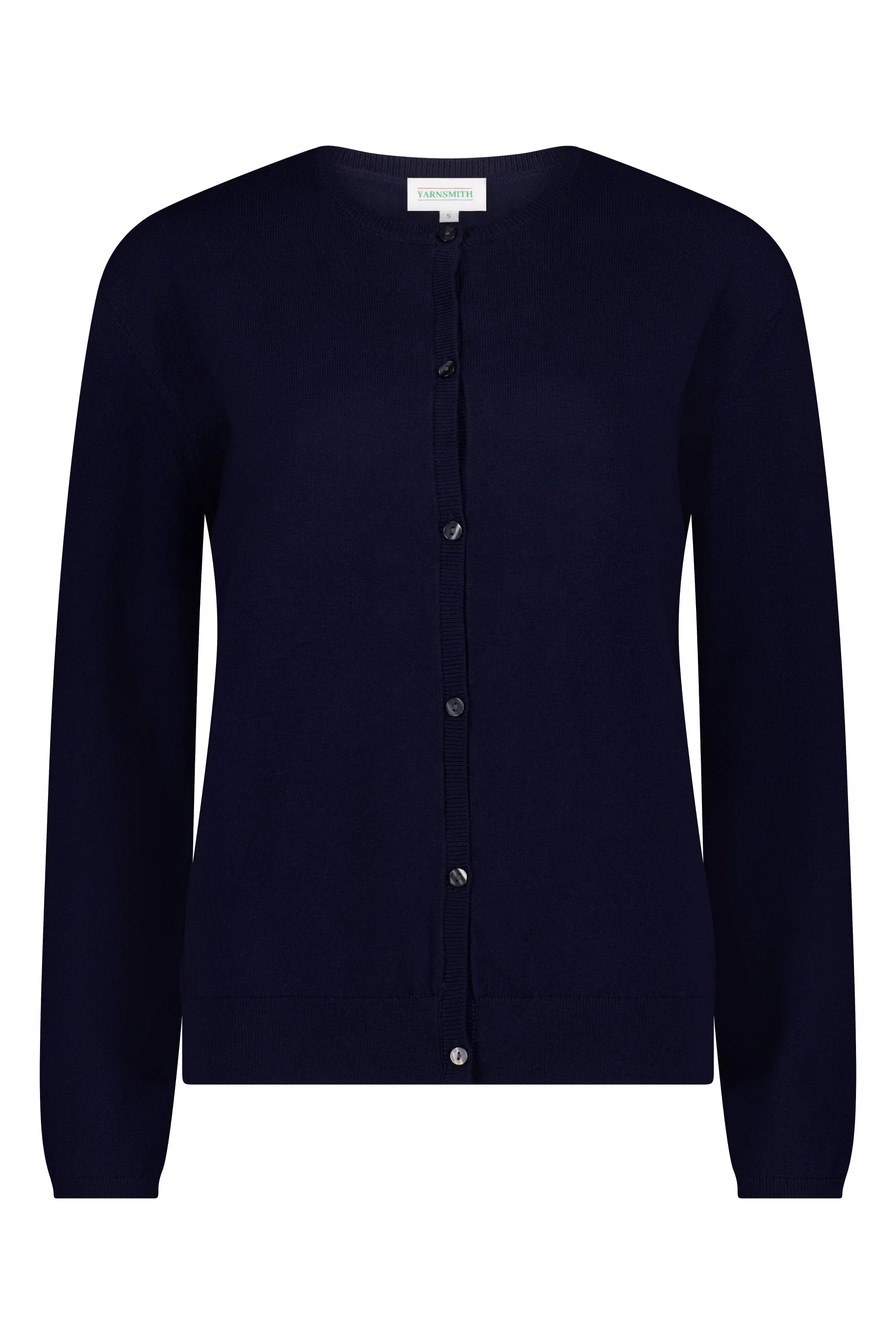 Malachite Yarnsmith Round Neck Cardigan Navy
