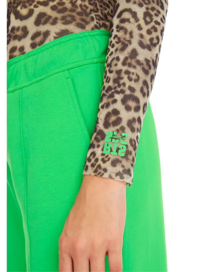 Marc Cain Leo Print Mesh Turtleneck