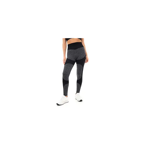 MARL WITH RIB SEAMLESS LEGGINGS BLK M