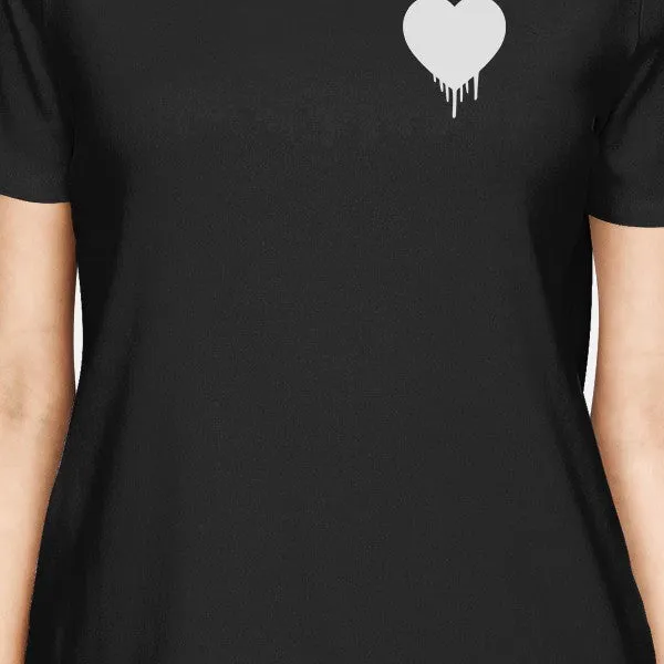 Melting Heart Women's White T-shirt Simple Graphic Shirt For Her