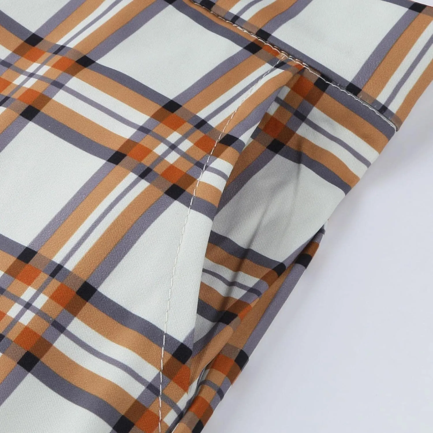 Men's Striped Dress Pants Slim Fit Stretch Checks Pattern Chino Business Trousers Plaid Slant Pocket Tapered Pants S-3XL