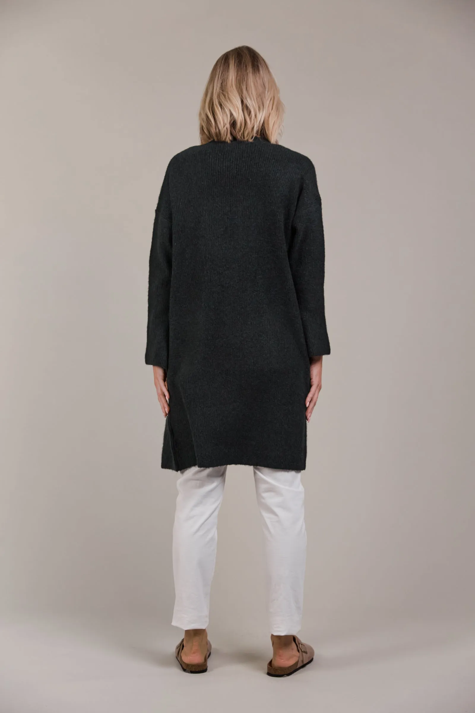 MERANO OVERSIZE CARDIGAN - CHAR