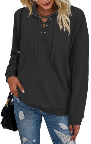 MixShe Womens Sweatshirt Dress Sweaters for Women Long Sleeve Shirts Trendy Hoodies Fall Fashion 2023 Outfits Tops