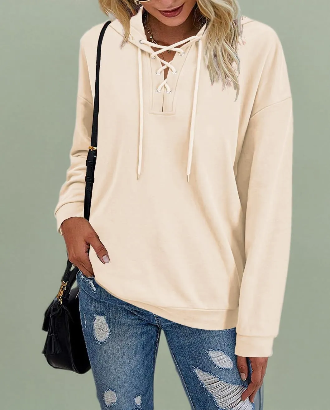 MixShe Womens Sweatshirt Dress Sweaters for Women Long Sleeve Shirts Trendy Hoodies Fall Fashion 2023 Outfits Tops