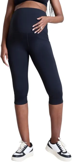Motherhood Maternity Women's Over The Belly Active Capri Pregnancy Legging