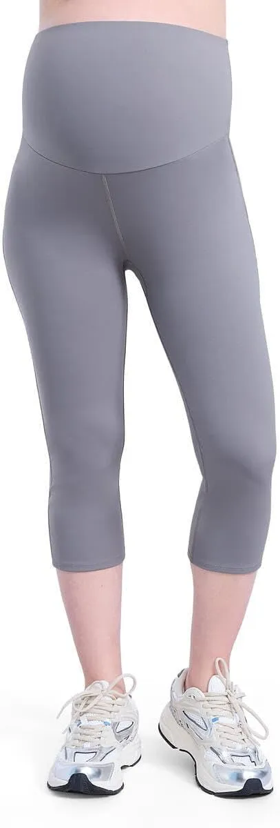 Motherhood Maternity Women's Over The Belly Active Capri Pregnancy Legging