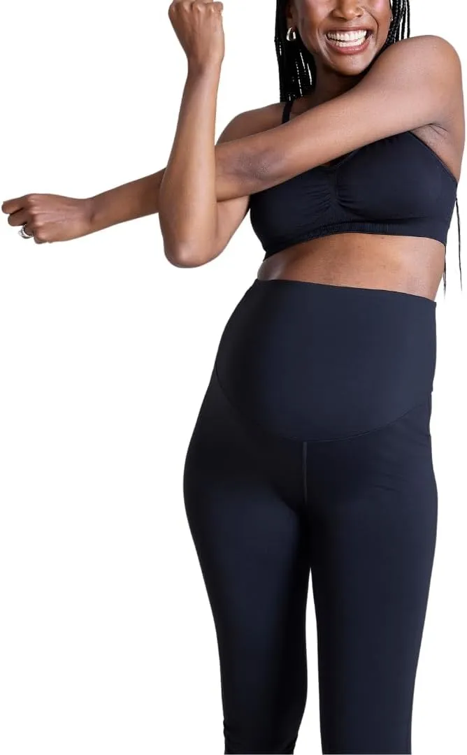 Motherhood Maternity Women's Over The Belly Active Capri Pregnancy Legging