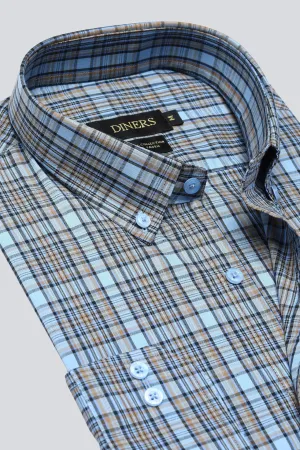 Multicolor Tattersall Check Casual Shirt