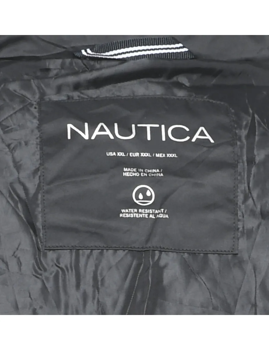 Nautica Black Zip-Front Puffer Jacket - XL