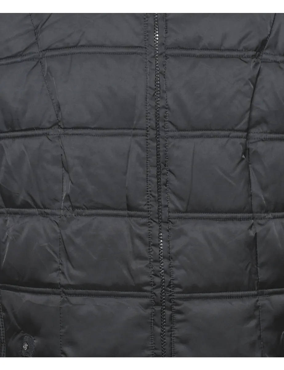 Nautica Black Zip-Front Puffer Jacket - XL