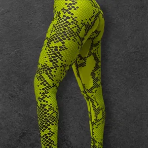 Neon Snake Print Leggings