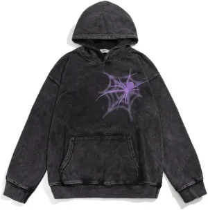 Obenie Retro Y2K Hoodie Gothic Casual Alphabet Blast Print Pattern Skull Fashion Hoodie Men Harajuku Men Clothing