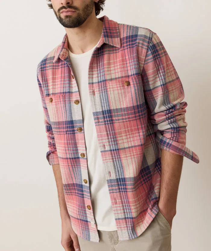 Pacifica Stretch Twill Shirt - Pink Multi Plaid