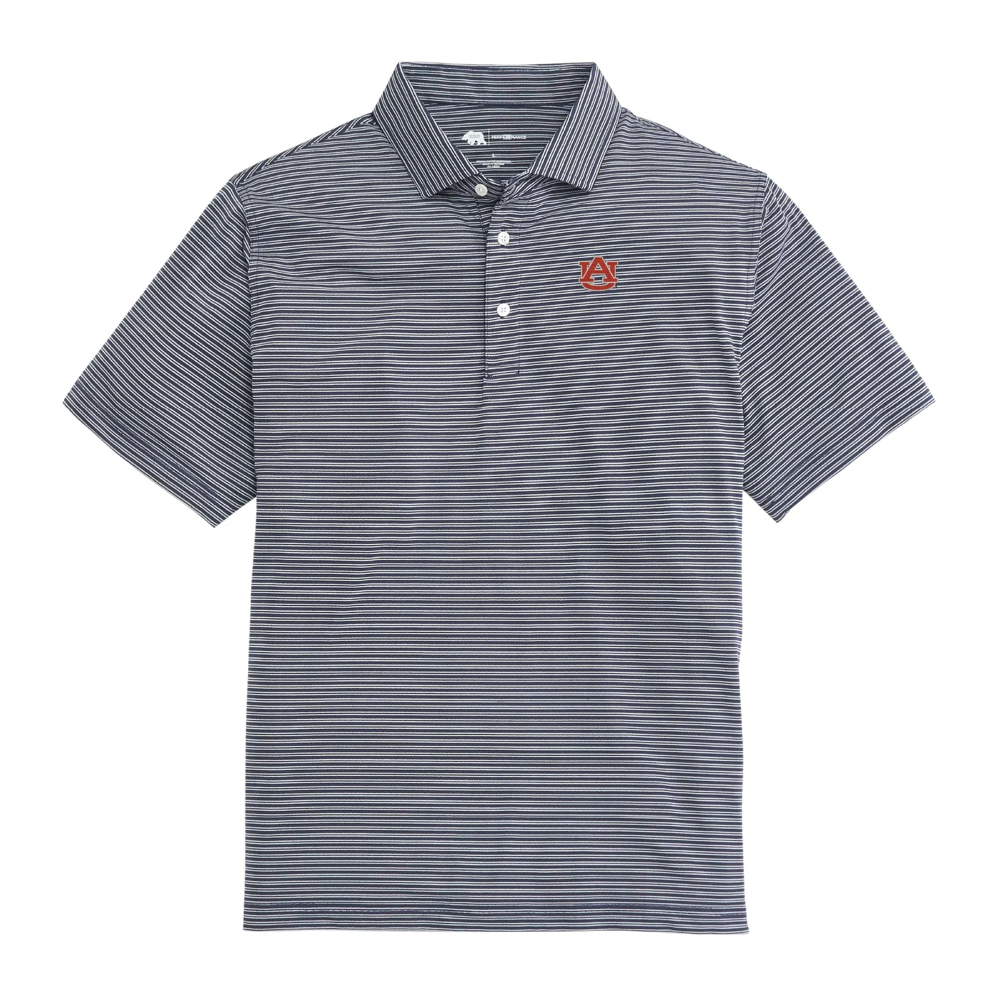 Pairing Stripe Auburn Performance Pique Polo