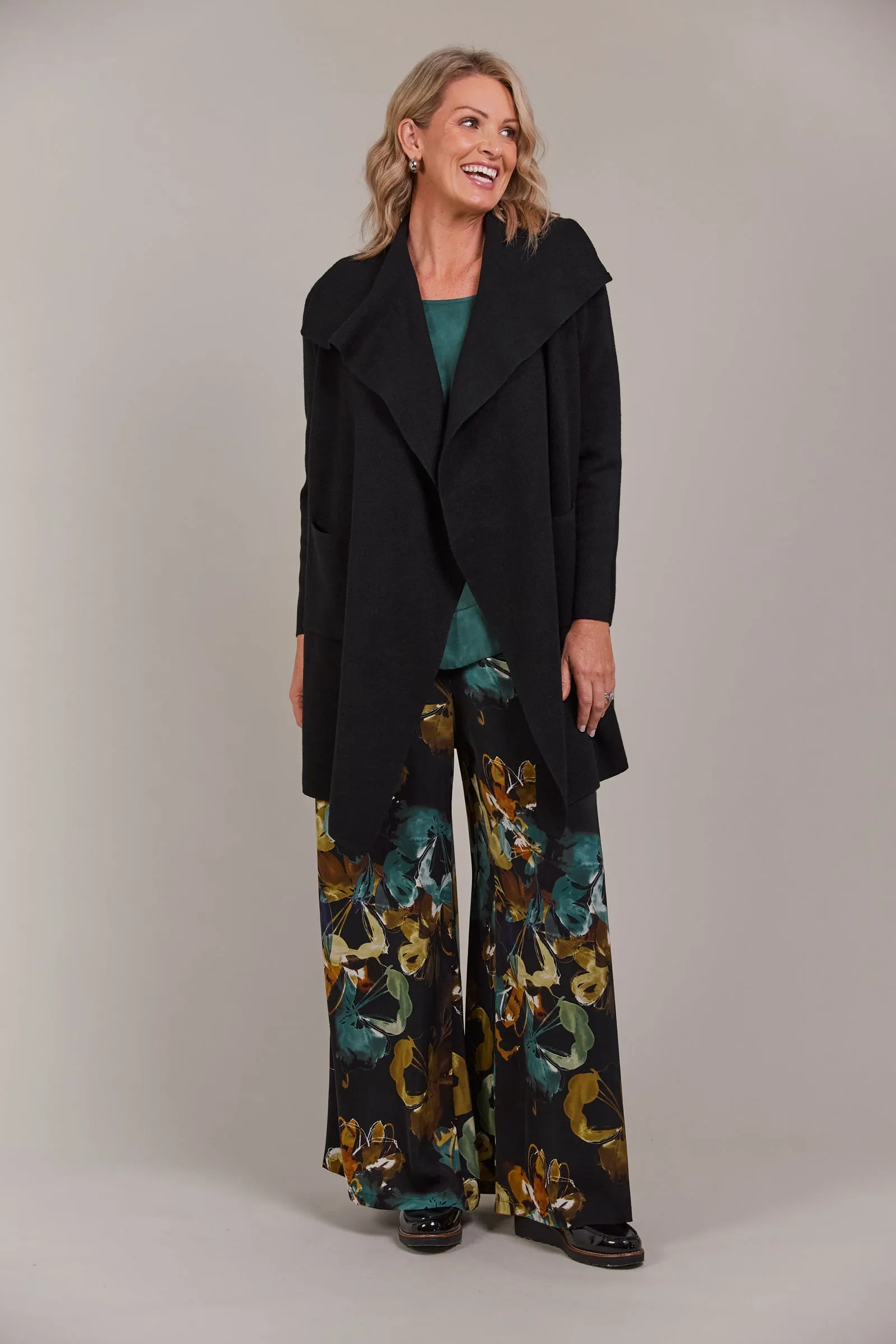 PALMER RELAXED CARDGAN - BLACK
