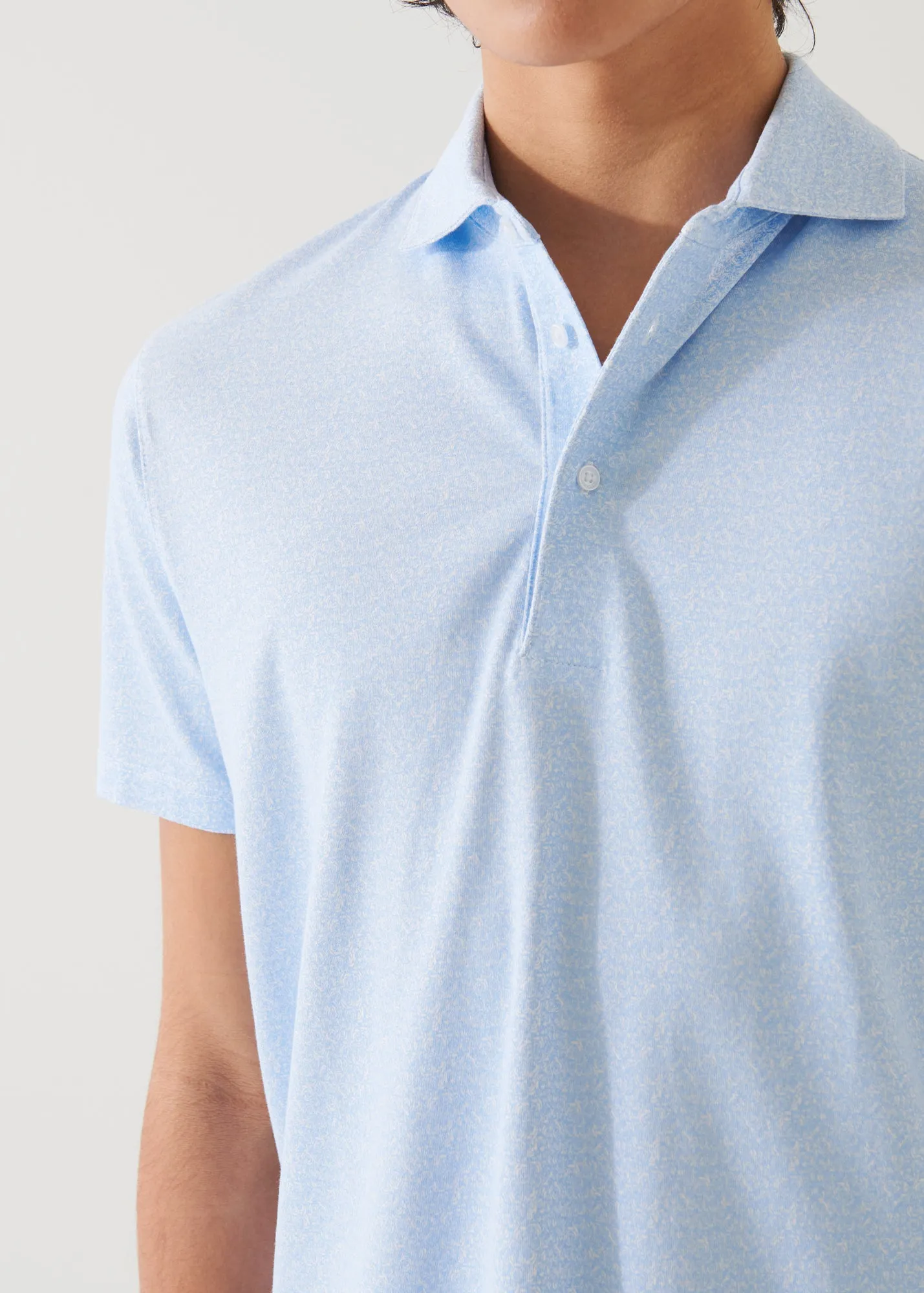 PIMA COTTON STRETCH PRINTED POLO