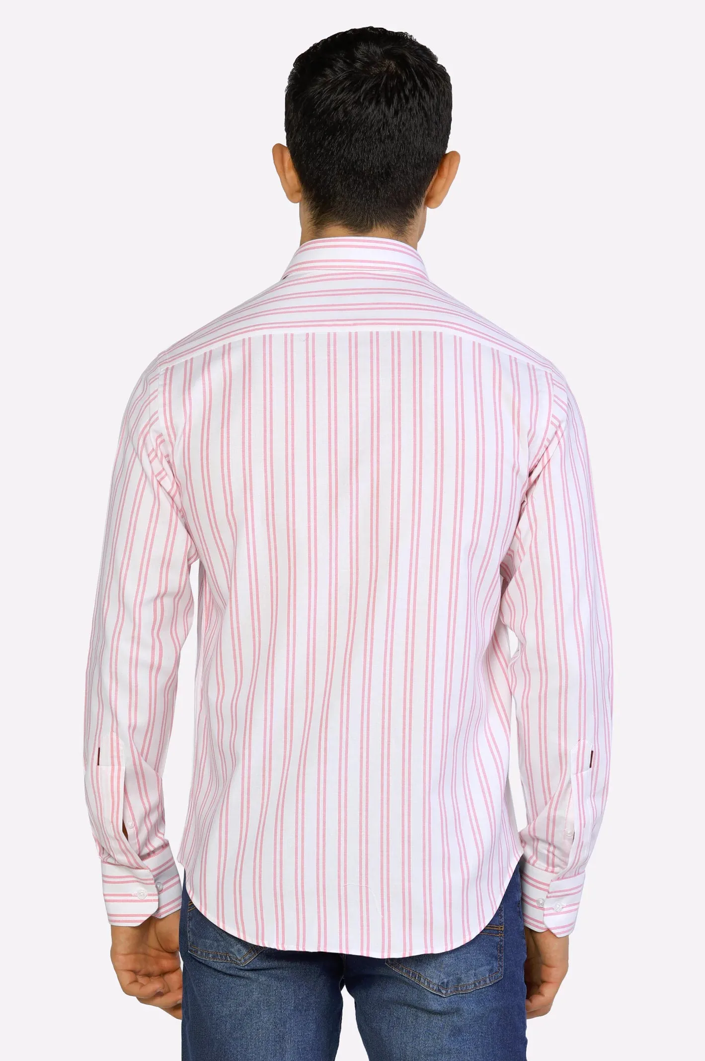 Pink Bengal Stripe Casual Shirt