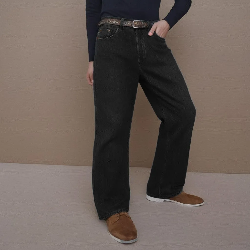 Plus Size Men's Jeans Men's Chinos Men's Faux Leather Pants Business Slim Fit Jeans Trousers Men's Black Cargo Pants