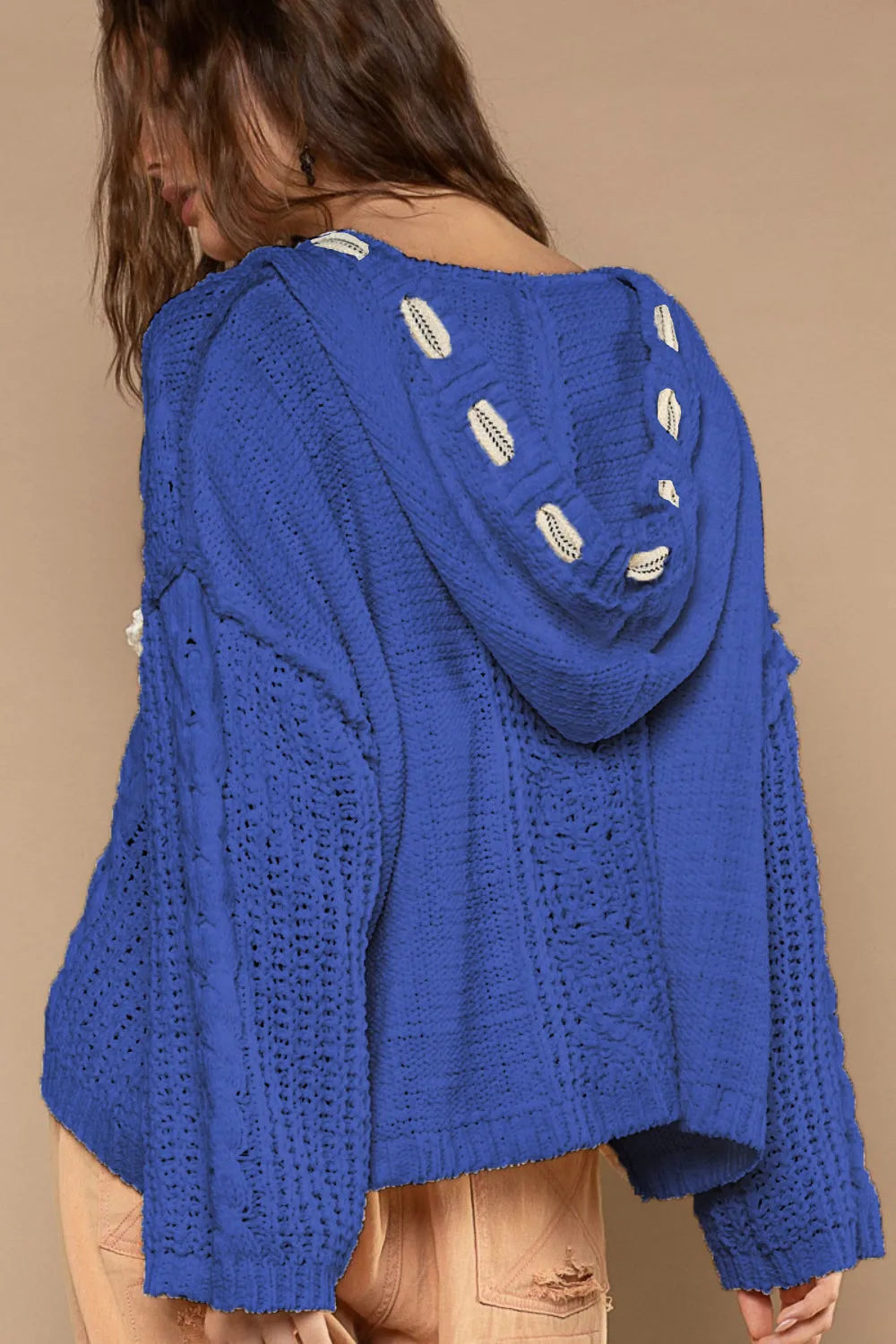 POL Hooded Chenille Sweater