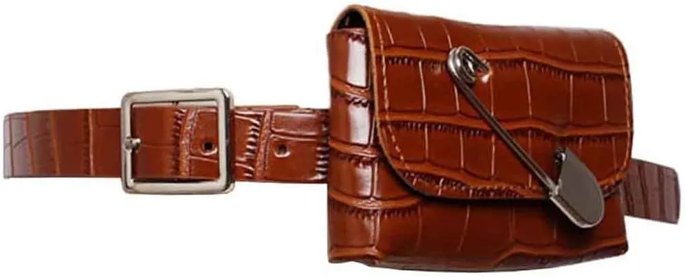 PU Leather Belt Fanny Pack Crocodile Pattern Removable Belt Envelope Waist Purse Waist Pouch Belt Bag