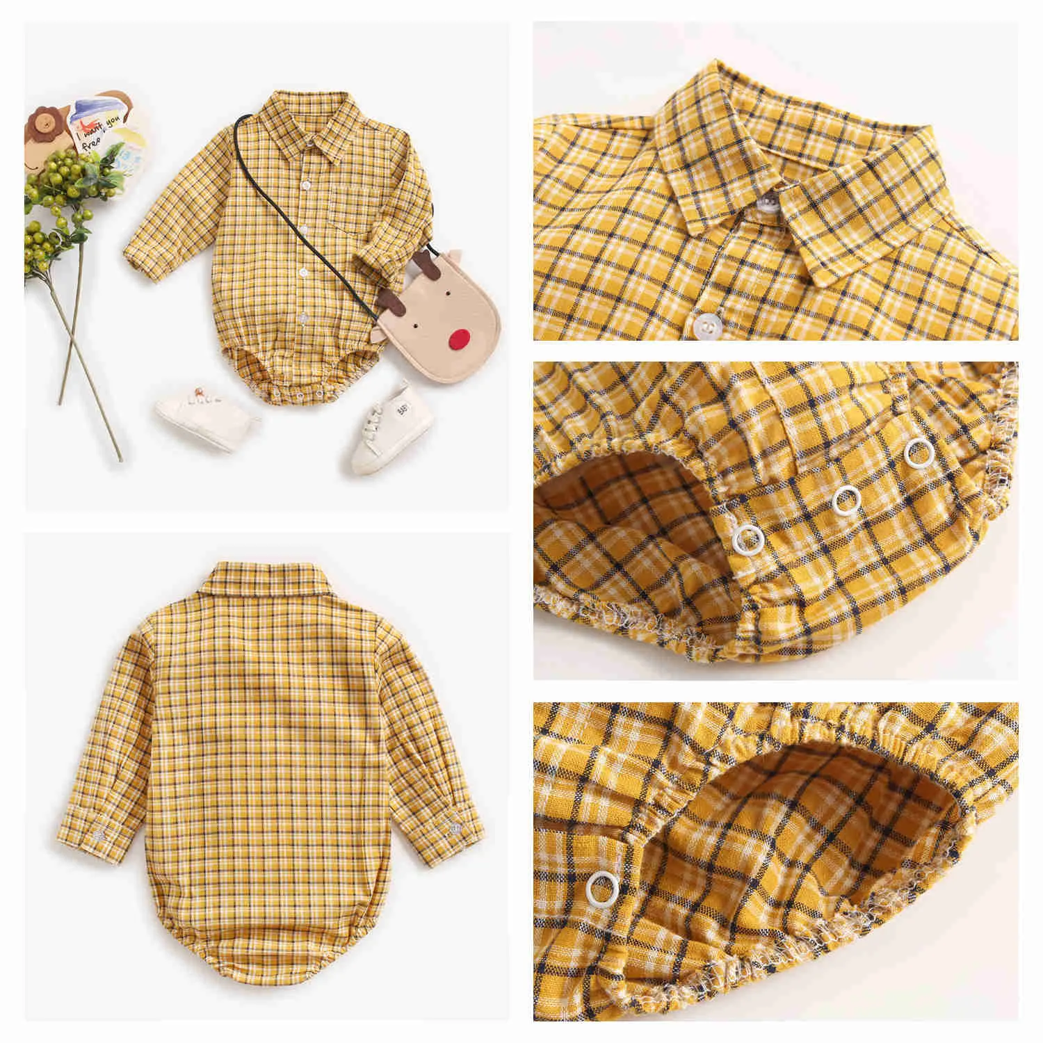 "Adam" Long Sleeved Shirt Romper