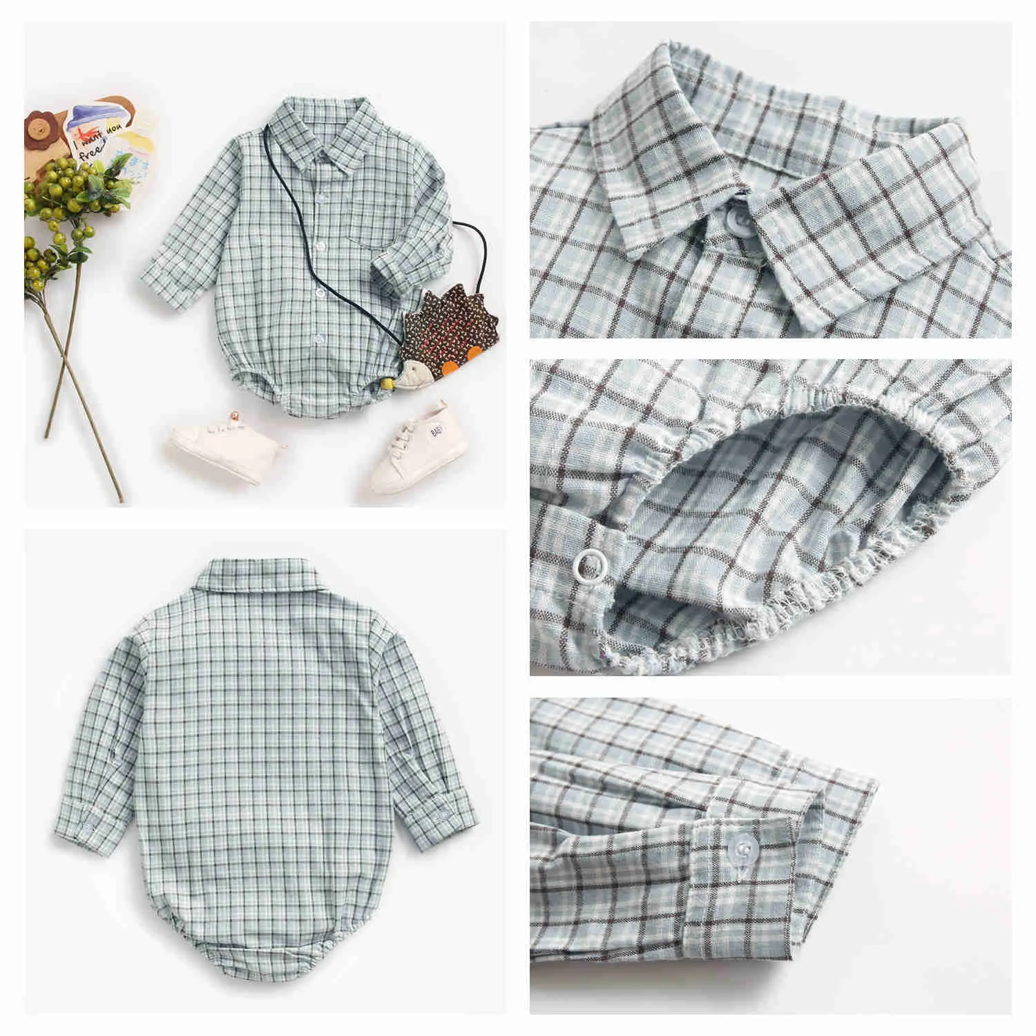 "Adam" Long Sleeved Shirt Romper