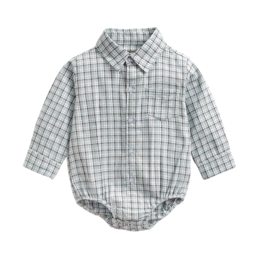 "Adam" Long Sleeved Shirt Romper