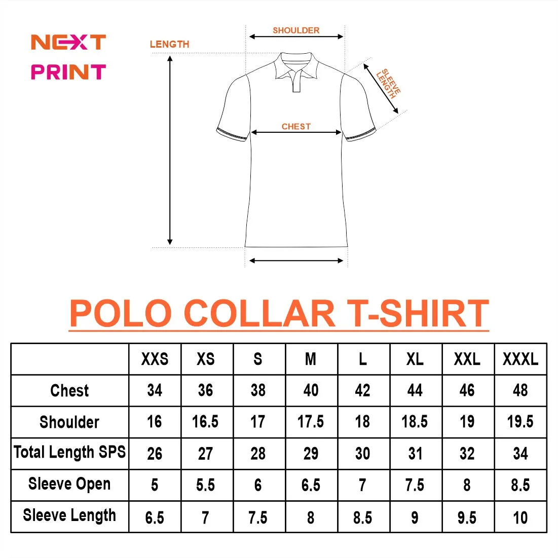 Red Polo Neck Half Sleeve T Shirt Nextprint NP50000731