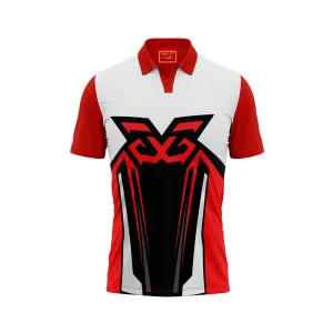 Red Polo Neck Half Sleeve T Shirt Nextprint NP50000731