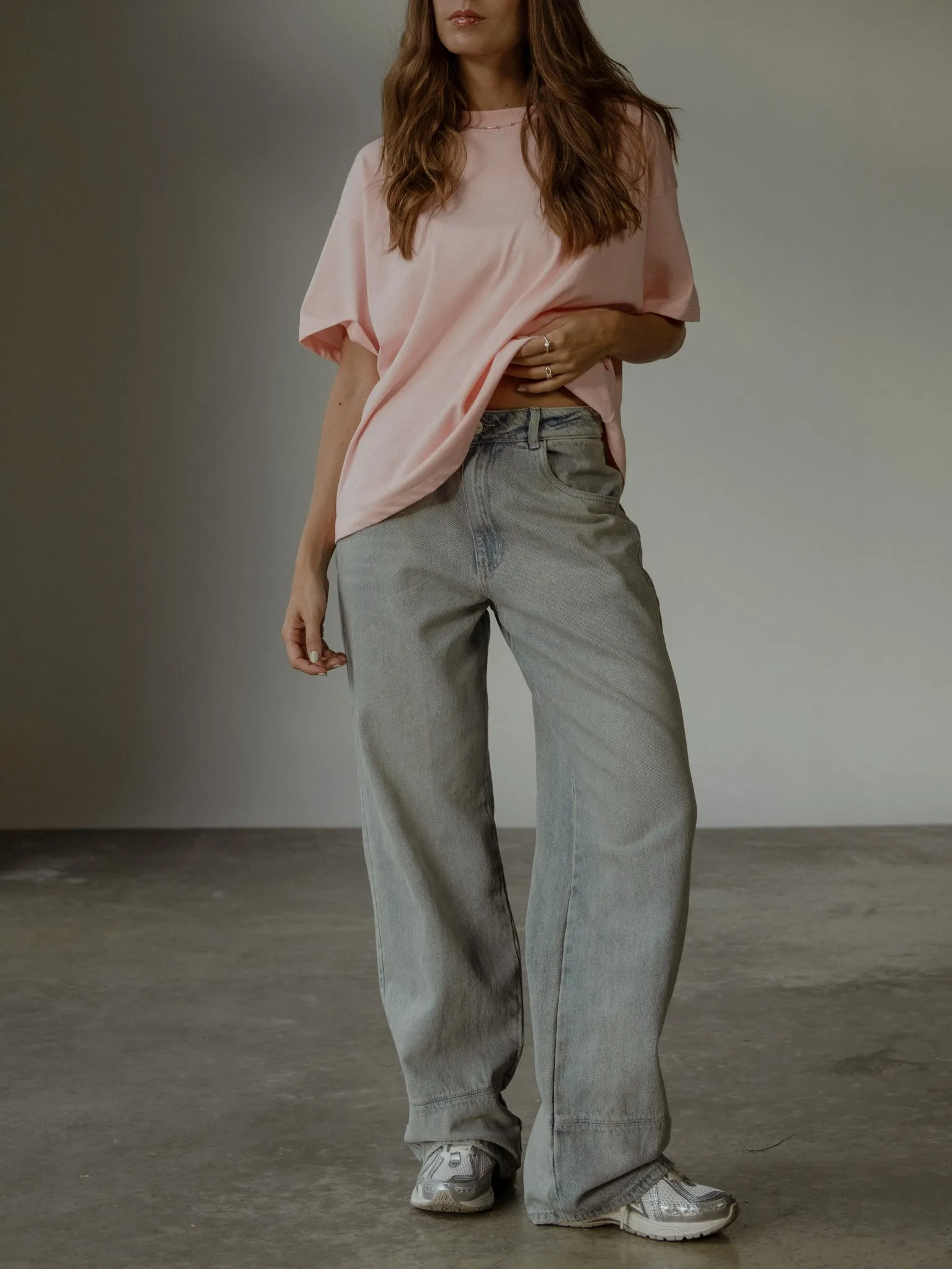 RENEW WIDE LEG JEAN - DIRTY ICE BLUE