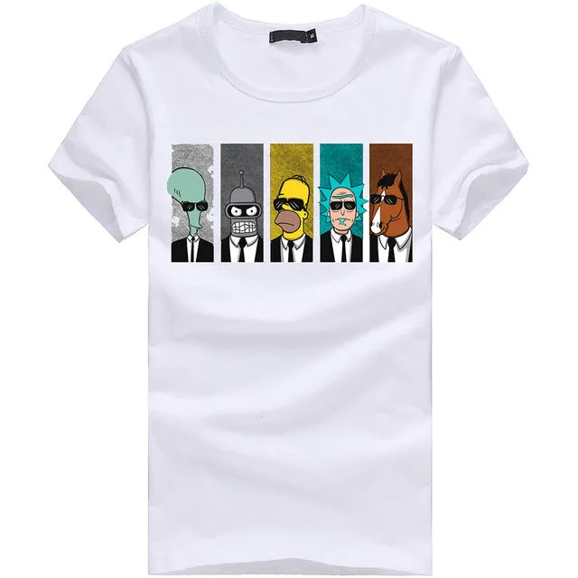 Rick And Morty Casual Men T-shirts Funny Design 100% cotton