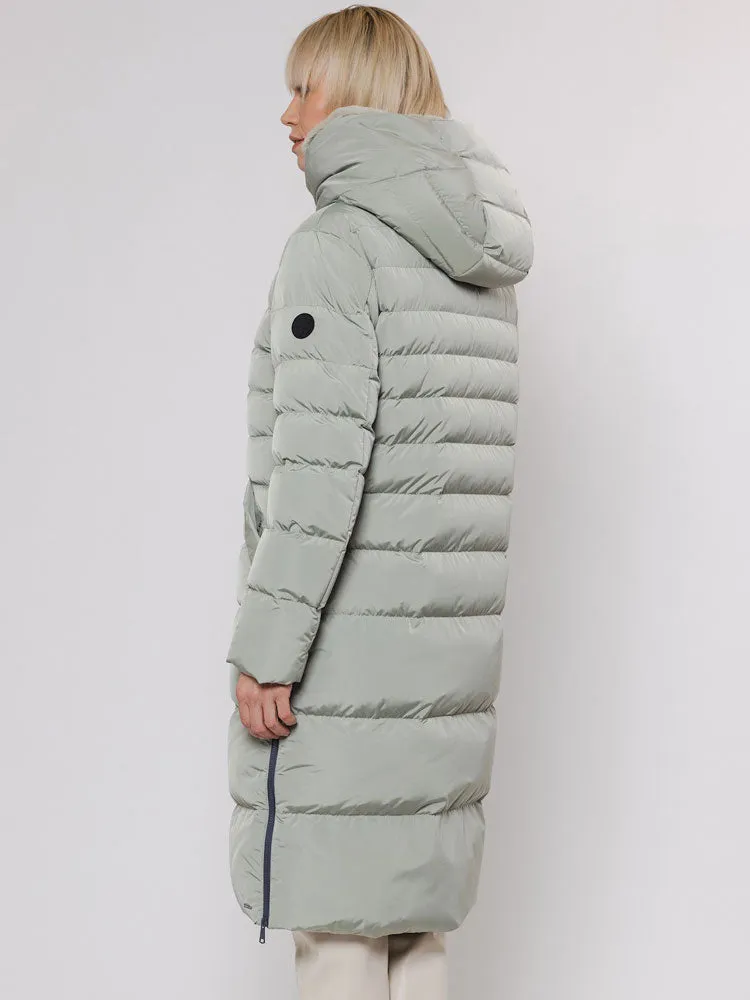 Rino & Pelle Keilafur Long Hooded Coat Artichoke