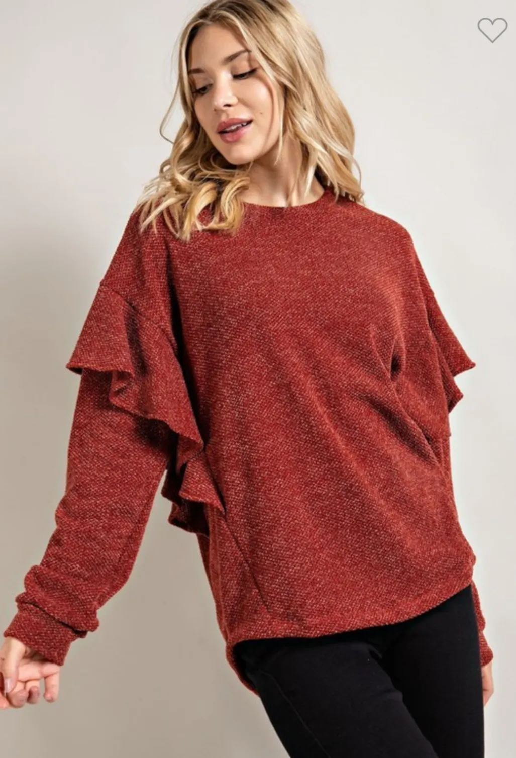 Ruffle Sleeve Sweater